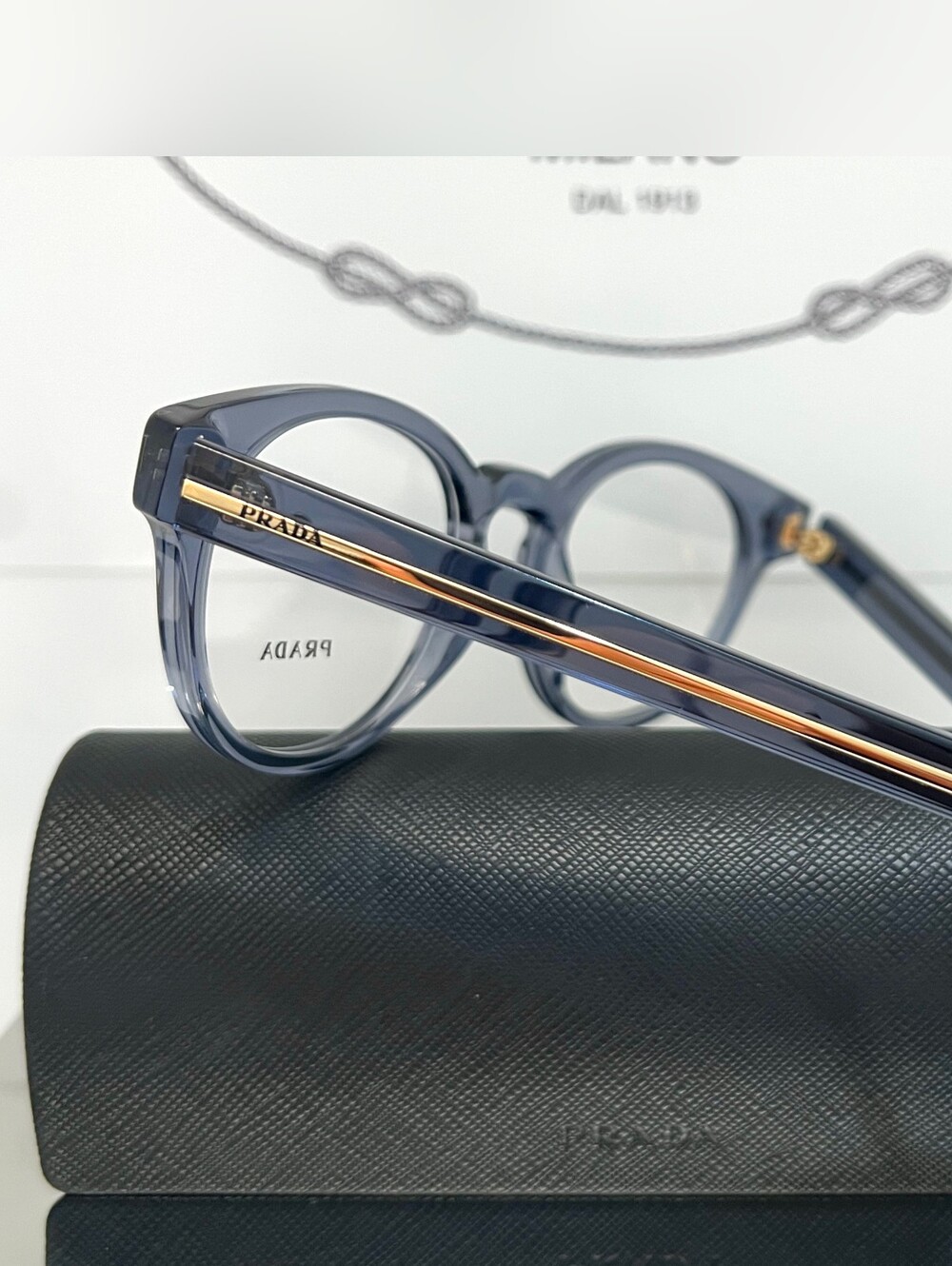 Prada Milano Eyeglasses VP-RA14 Translucent Grey - Picture 5 of 9
